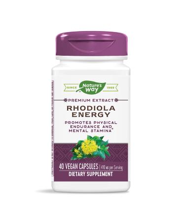 Enzymatic Therapy Rhodiola Energy 205 mg 40 Vegan Capsules
