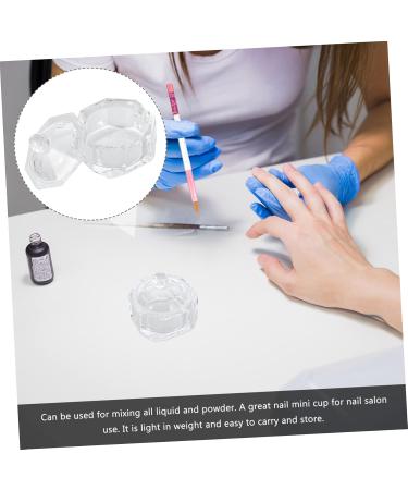 minkissy Nail Art Crystal Cup Candy Bowl Monomer Dish Crystal Liquid Nail Dish Manicure Mini Dappen Dish Nail Glitter Holder Acrylic Powder Holder Nail Powder Cup Dish Storage Box Glass 6X6cm Transparent - Buy Online on GoSupps.com