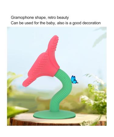 Baby Teething Toy - Silicone Flower Shape Chew Toy & Pacifier for 0-6 Months - Washable Peony Red - Buy Online on GoSupps.com