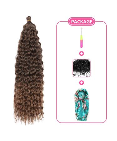 22 Inch Deep Twist Crochet Hair - Ocean Wave Curly Bohemian Braids | 3 Packs Synthetic Hair Extensions for Women & Girls | T4/10# - Buy Online on GoSupps.com