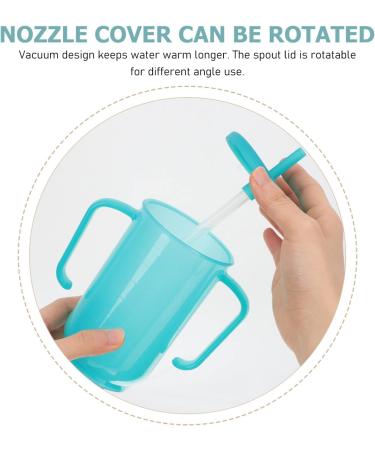 DOITOOL Adult Sippy Cup with Straw | Spill Proof Elderly Care Cup (Blue) - Buy Online on GoSupps.com