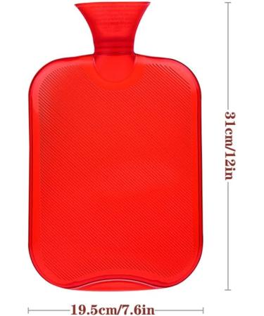 MAIES Classic Hot Water Bottle | Durable Rubber Heat Bag with Soft Fleece Cover for Heat Therapy & Compresses | Reusable & Portable - Buy Online on GoSupps.com