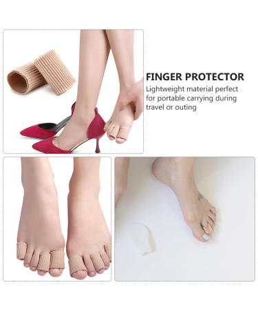 VALICLUD 12pcs Cuttable Gel Toe Caps - Toe Cushions & Finger Sleeves Set | Skin Color - 3x2.5x2.5cm - Buy Online on GoSupps.com