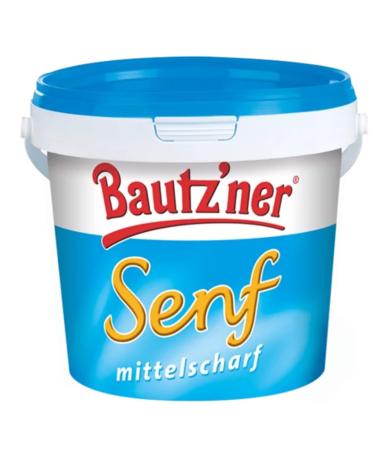Pufai Bautz'ner Medium Sharp Mustard 1000 ml Bucket