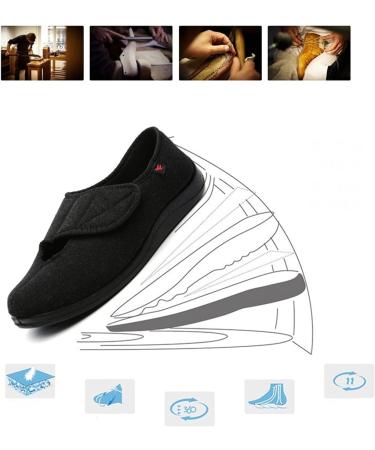 NVBHOF Diabetic Slippers for Men - Extra Wide Memory Foam Walking Shoes for Swollen Feet - Plantar Fasciitis Support - Beige - Buy Online on GoSupps.com