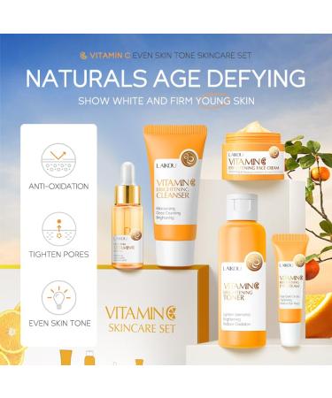 Vitamin C Skincare Set for Women & Girls 5-In-1 Hydrating Facial Kit | Perfect Gift Set for All Skin Types - Buy Online on GoSupps.com