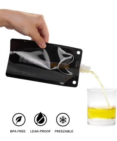 8oz Hillside-Kit Plastic Flasks - Concealable & Reusable Drink Bags, Leak-Proof & BPA-Free for Travel & Outdoor Sports - Black - Buy Online on GoSupps.com