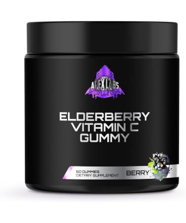 Apex Labs Extra Strength Elderberry Gummies Immune Support 300mg Elderberry Vitamin C and Zinc Berry - 60 Count - Buy Online on GoSupps.com