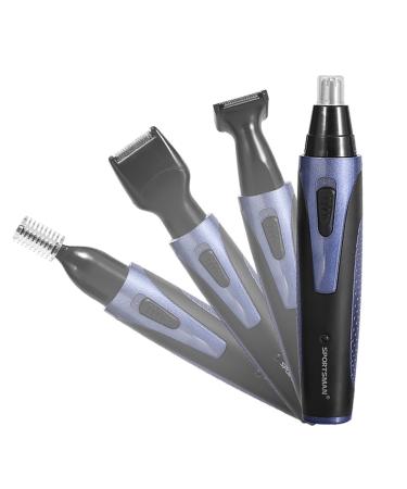 ZJchao Nose Hair Trimmer 4 in1 Rechargable Stainless Steel Waterproof Ear Beard Eyebrows Sideburns Hair Removal Electric Shaver Sets Hair Clippers Trimmer for Men and Women