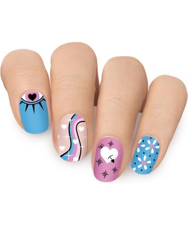 MOYOU LONDON Semi Cured Gel Nail Strips 20 Pc. + Free UV Lamp | Easy Apply & Remove - Foxicure 03 - Buy Online on GoSupps.com