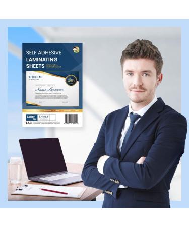 HA SHI No Heat Self Sealing Laminating Sheets - 8.5 x 11 Inch, 4mil Thickness - 20 Pack, Self Adhesive, Letter Size - A4 9x12 Inch - Transparent - Buy Online on GoSupps.com