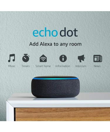 Echo Dot (3rd Gen) Charcoal with Amazon Basics Smart Color Bulb - Buy Online on GoSupps.com