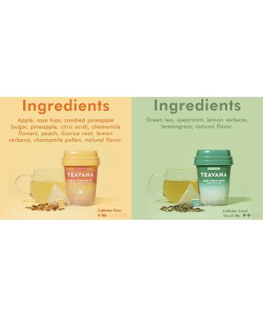 Teavana Peach Tranquility & Jade Citrus Mint Cold Buster Tea - 30 Sachets with Grade A Honey Sticks - Buy Online on GoSupps.com
