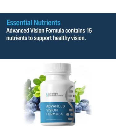 Advanced Bionutritionals Advanced Vision Formula Supplement, Healthy Vision, Eye Function Support, Eye Vitamins, Lutein, Zeaxanthin, Vitamin A, C, Zinc, Gluten Free, Dairy Free, Vegan (60 Tablets) - Buy Online on GoSupps.com