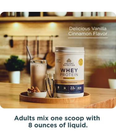 Ancient Nutrition Grass Fed Whey Protein + Fat Loss Blend Vanilla Cinnamon 23g Protein Promotes Fat Loss and Boost Metabolism Organic Regenerative A2/A2 Milk Protein 18 Servings - Buy Online on GoSupps.com
