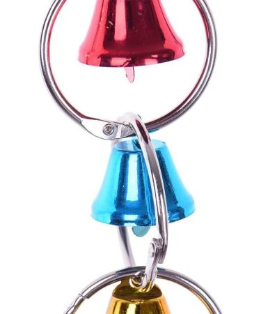 Colourful Ringer Bells Swing Toy for Bird Parrot African Greys Macaw Budgies Parakeet Cockatiels Cockatoo Conure Lovebird Finch Cage Perch - Buy Online on GoSupps.com