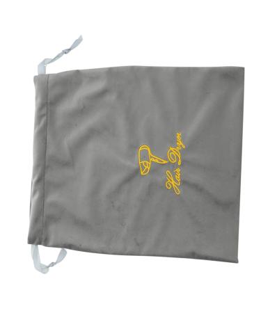 Healeved Fabric Hair Dryer Bag Drawstring Hair Dryer Travel Pouch Hair Dryer Storage Grey 30.00X25.00X0.50CM Grey