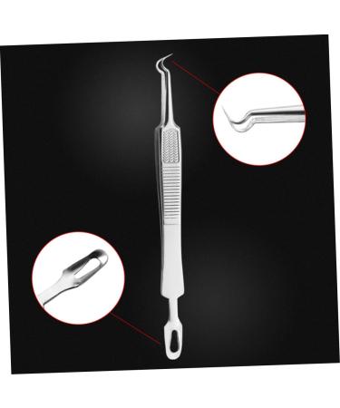 BELLIFFY 3pcs Clip Pimple Blackhead Blemish Extractor Pimple Tweezers Remover Kit Stainless Steel Silver - Buy Online on GoSupps.com