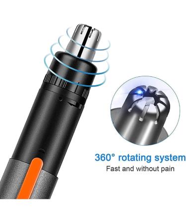 Buy USB Rechargeable Ear and Nose Hair Trimmer - Portable 360 Rotating Clipper with Protection Cap | Easy to Clean & Use - Ideal for Men & Women - Buy Online on GoSupps.com