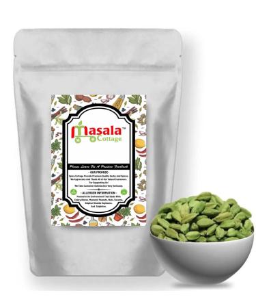 Green Cardamon | Cardamom Pods | Guatemala Whole Dried Premium Quality by Masala Cottage 25g-1.9kg (25 Grams) 25 Grams