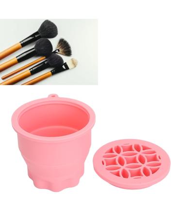 Makeup Brush Cleaning Bowl - Compact Multifunctional Cleaner Cup | Effective & Portable for Home Use (Pink - Buy Online on GoSupps.com