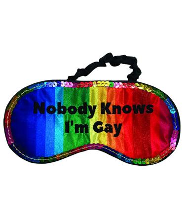 Diabolical Nobody Knows I m Gay Sleeping Eyemask One Size Funny Secret Santa for Gay Men or Women Gay Pride Gifts