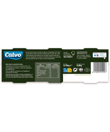  Calvo Calvo Thun Clear Spanish Olive Oil P3 x 100 300 g - Pack of 3 - Buy Online on GoSupps.com