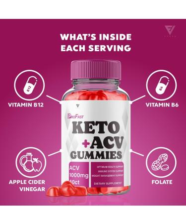 ProFast Keto ACV Gummies - Advanced Weight Loss with Apple Cider Vinegar and Beet Root Juice (60 Gummies) - Buy Online on GoSupps.com
