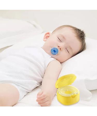 JPSDOWS Pacifier Holder Etui | Stylish Universal Pacifier Clips Box & Storage Bag - Portable Yellow Pacifier Organizer - Buy Online on GoSupps.com