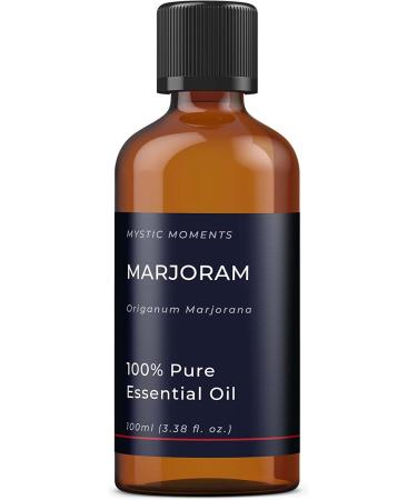 Mystic Moments Marjoram Essential Oil 100ml | Pure & Natural | Vegan & GVO-Free for Diffusers Aromatherapy and Massage - Buy Online on GoSupps.com