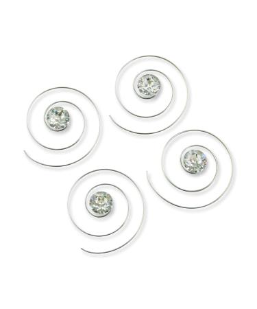 Rivelle ladies curlies rhinestone Swarovski 6 mm crystal 8 pieces hair spirals hair accessories bridal jewelry