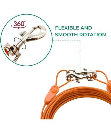 IntellileaSh 12.4m Mooring Cable for Dogs | Strong Safe Durable Tension Belts for Small Dogs up to 56.7 kg | Weather-Resistant Galvanized Aircraft Cables - Buy Online on GoSupps.com