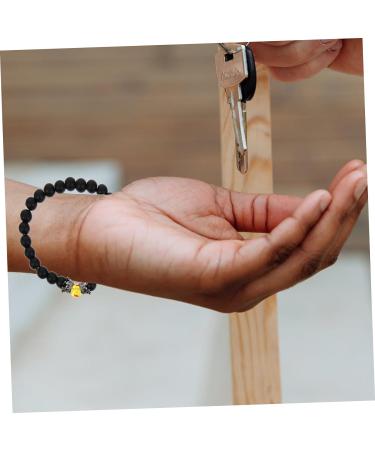 SOIMISS Crystal Stone Yoga Decor 4pcs Beaded Wrist Chain for Couples | Chakra Copper Beads Bracelet | Motion Sickness Relief - Buy Online on GoSupps.com