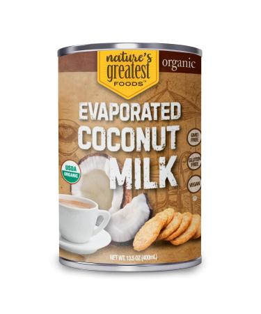 Organic Evaporated Coconut Milk by Nature’s Greatest foods - 13.5 Ounce- Gluten Free, Vegan (Pack of 12) 13.5 Ounce (Pack of 12)