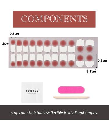 22pcs Gel Nail Wraps: Self Adhesive Natural Strips for French Manicure - Buy Online on GoSupps.com