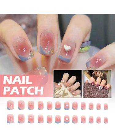 Artificial Nails Mid-length Fake Nails Gradient Wear Fake Nail On Finished Nails Coffin Nails Stickers Press - Buy Online on GoSupps.com