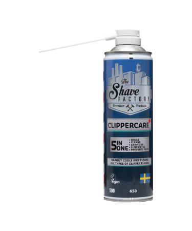 The Shave Factory 5in1 Disinfectant Clipper Spray for Hair Clippers - 500ML MEGA Size
