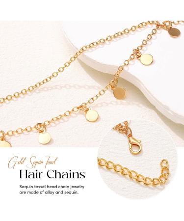 GORTIN Sequins Boho Wedding Gold Headpiece Bohemian Headbands Festival Costume Hair Accessories for Women - Buy Online on GoSupps.com