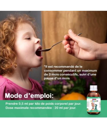 NEO PEQUES - Inmuno+ - Sirop pour Renforcer les D fenses des Enfants - Compl ment Alimentaire pour Enfants avec Reishi Acerola Vitamine C et Zinc - Saveur Fruits - 150 ml - Buy Online on GoSupps.com