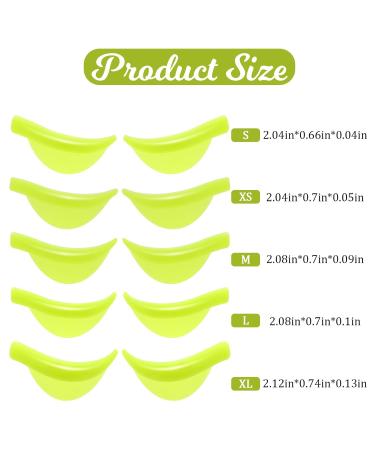 Wllhyf Silikon Curler Pad Set - 10PCs/5 Sizes | Reusable Lash Lift Shields & Soft Perming Pad for C Curl Eyelashes | DIY Beauty Tool - Buy Online on GoSupps.com
