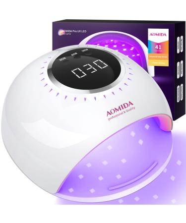 AOMIDA UV LED Nail Lamp,54W UV Light for Nails Fast Curing Gel Nail Polish with 3 Timers and LCD Display,Professional Nail Dryer Lamp with Auto Sensor,Gel Nail UV Light for Home DIY