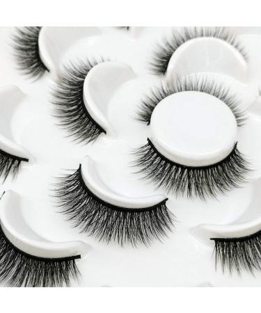 DAODER 3D Faux Mink Short Lashes - Natural Look, Reusable Vegan Wispy Lashes - 10 Pairs - Buy Online on GoSupps.com