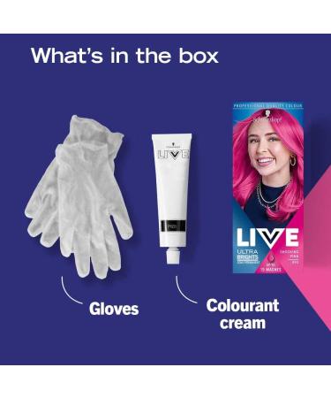 Schwarzkopf LIVE Shocking Pink Semi-Permanent Hair Dye | Lasts Up to 15 Washes | Vibrant Pink Hair Color - Buy Online on GoSupps.com
