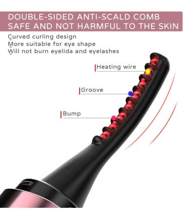 Buy Heated Eyelash Curler - Electric Travel Curler with 4 Heating Modes & Quick Pre-Heat | Long-Lasting Natural Curls (Black - Buy Online on GoSupps.com