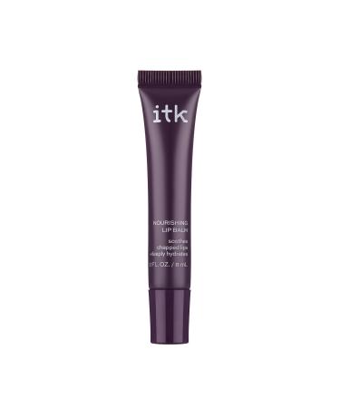 ITK Nourishing Lip Balm - Hydrate Dry Chapped Lips with Shea Butter + Coconut Oil + Vitamin E - Moisturizes + Soothes Chapped Lips - Glossy Fragrance Free Clear 0.2 Oz