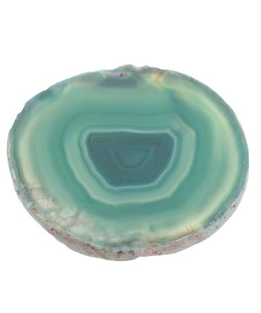 minkissy 1 Piece Natural Agate Round Manicure Color Palette Safe Durable Nail Art Mixing Board For Professional Home Use For Color Blending Makeup 75x7cm Vegetable