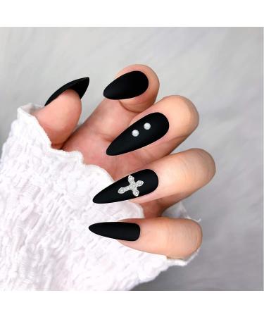 WOKOTO 20pcs Luxury Cross Nail Charms - 3D Crystal Rhinestones for Nail Art | Clear Diamond Cross Nail Jewels - Nail 3D Charms Kit - Buy Online on GoSupps.com
