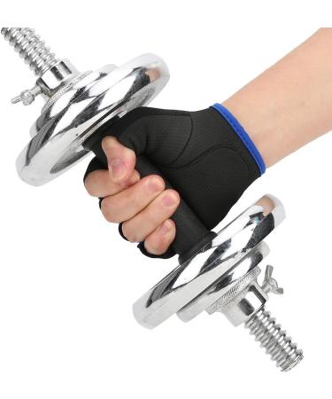 Demeras Outdoor Anti Slip Fitness Gloves - Blue Black | Durable Unisex Weight Lifting Gloves for Sports Fitness - Buy Online on GoSupps.com