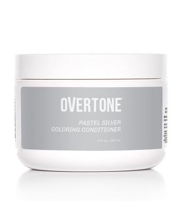 oVertone Haircare Color Depositing Conditioner - 8 oz Semi Permanent Hair Color Conditioner with Shea Butter & Coconut Oil - Pastel Silver Temporary Cruelty-Free Hair Color (Pastel Silver)