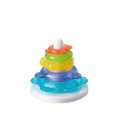 Nuby IcyBite Stacking Rings - Soothing Teething Ring | Multiple Biting Surfaces | Refrigerator Safe | Suitable from 6 months